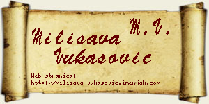 Milisava Vukasović vizit kartica